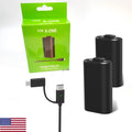 Dual Controller Charge Dock USB Cable +Battery Pack for Xbox One X Series S