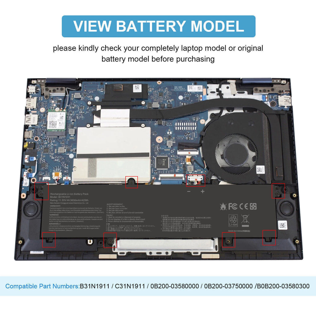 B31N1911 C31N1911 Battery For ASUS VivoBook Flip TM420IA TP470EA TP470EZ X421DA