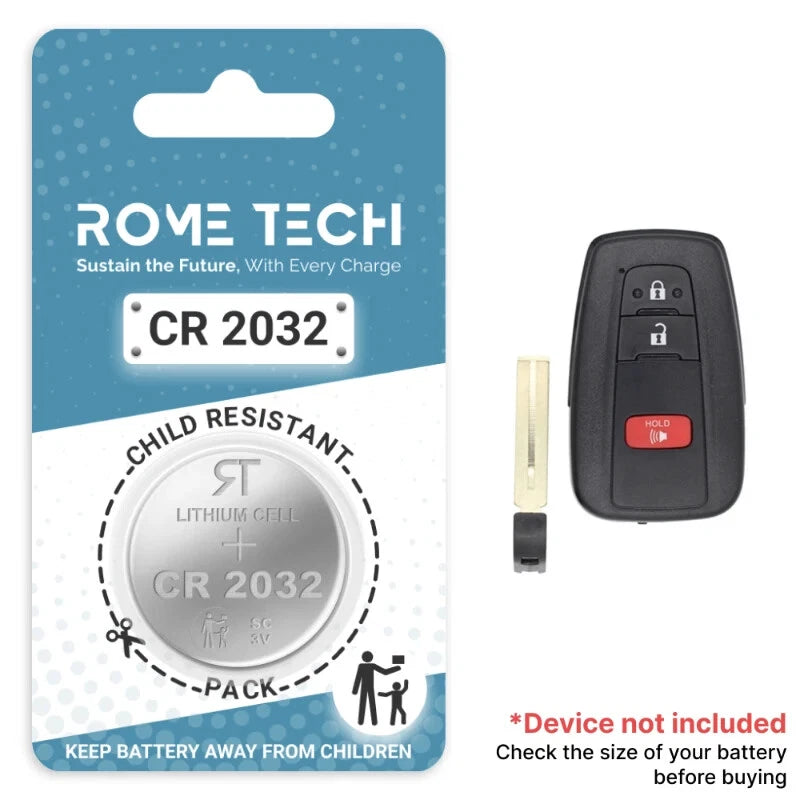 Key Fob Battery Replacement for Toyota C-HR 2022 2021 2020 2019 2018