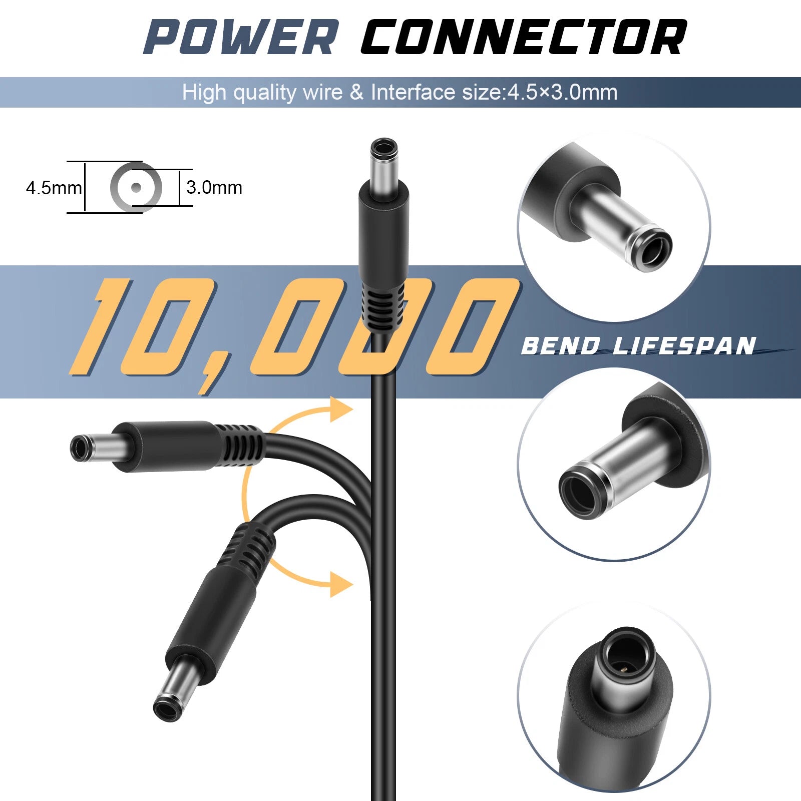 For DELL Inspiron 11 13 14 15 17 3000 5000 7000 series Charger Adapter 45W/4.5mm