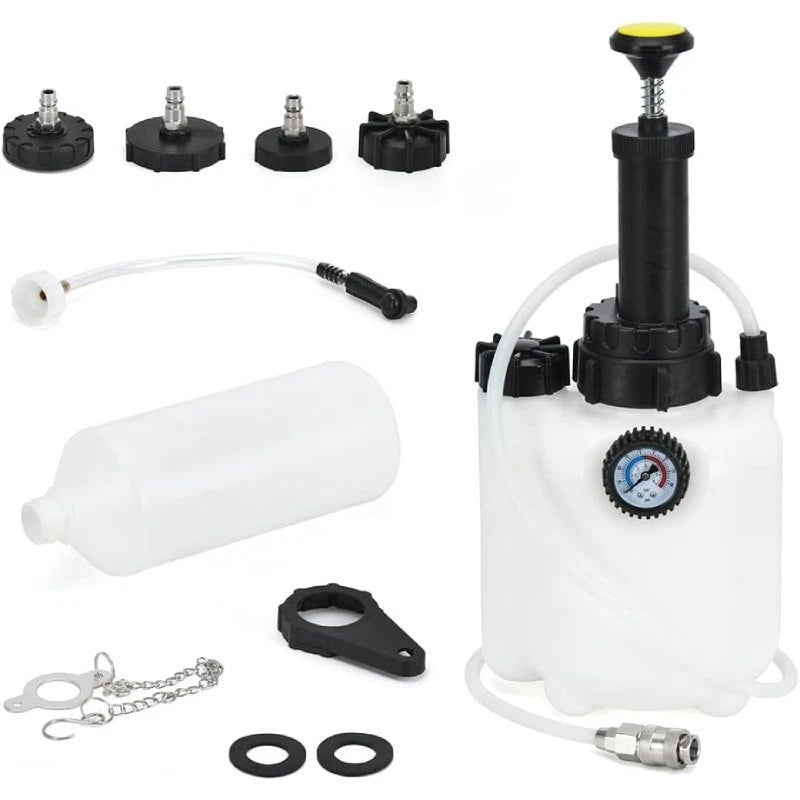 3L Capacity Manual Brake Clutch Bleeder Fluid Bottle Tool Power Bleeding Kit