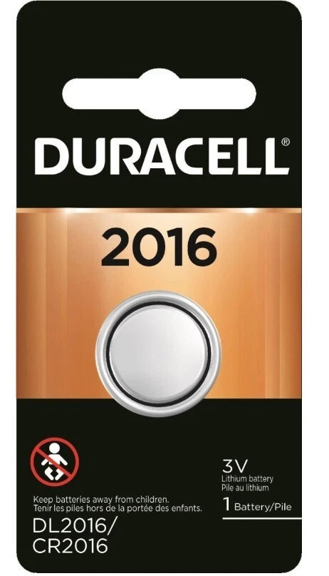 2 Pcs Duracell 2016 3V Lithium Button Coin Cell Battery