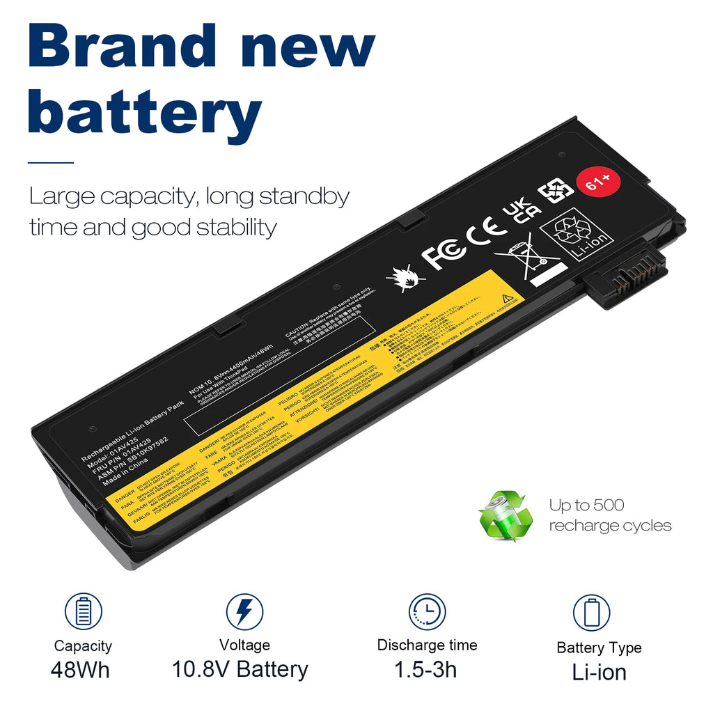 01AV422 01AV423 01AV424 01AV425 Battery For Lenovo Thinkpad T470 T570 / Charger