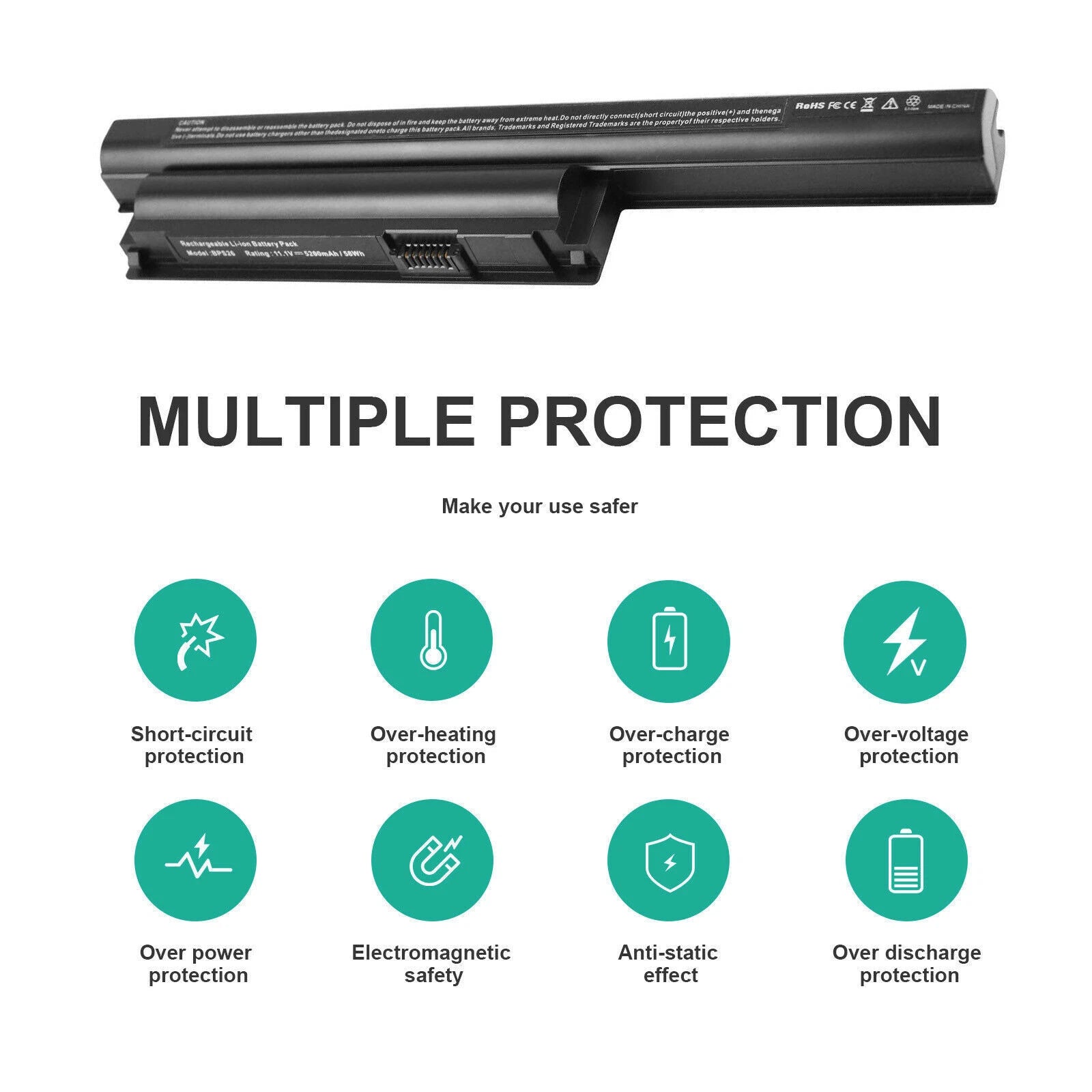 BPS26 Laptop Battery for Sony VAIO VGP-BPS26 VGP-BPS26A VPC-CA 11.1V 5200mAh