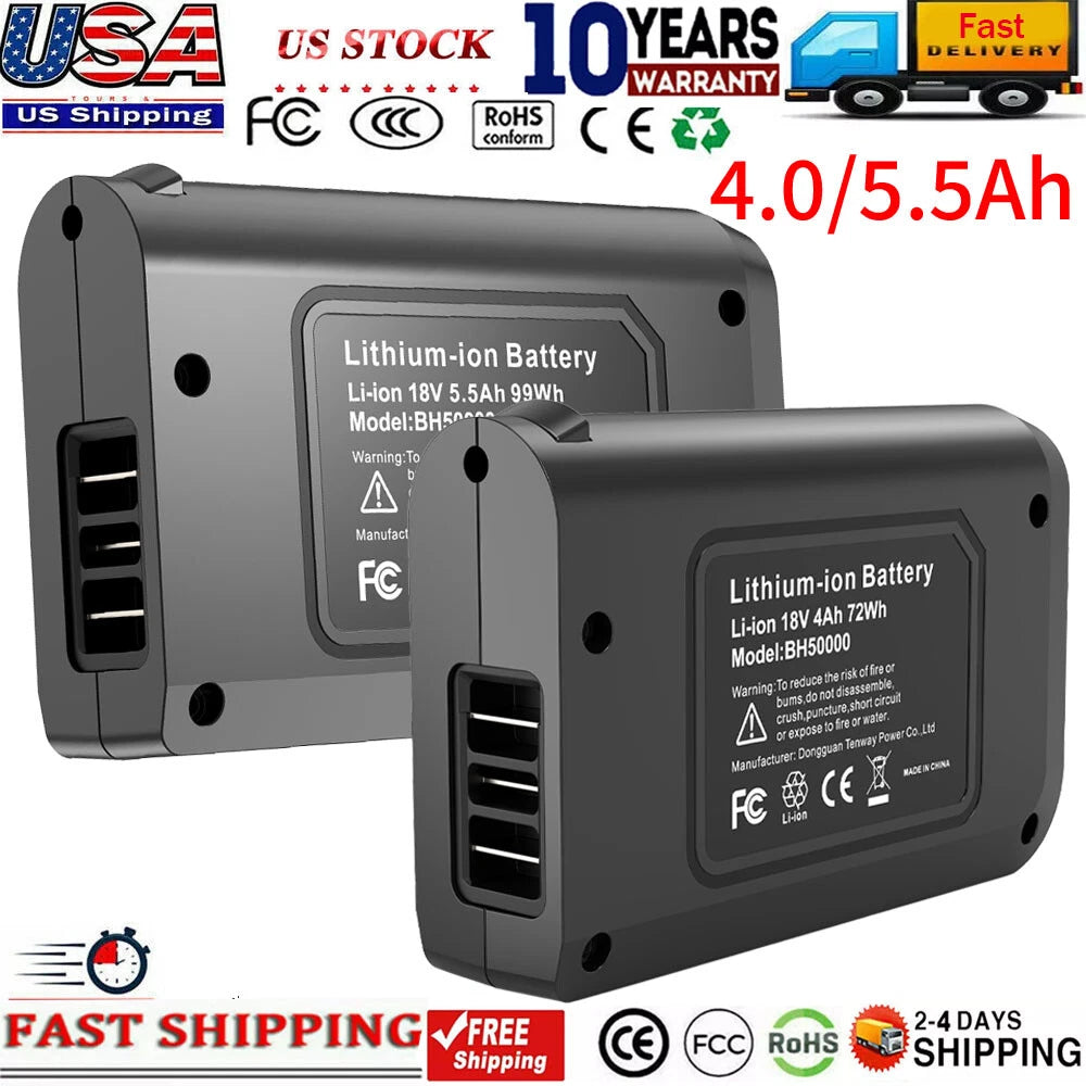 5.5Ah 4.0Ah Battery For Hoover Linx 18V Lithium Ion BH50000 BH50005 302723001
