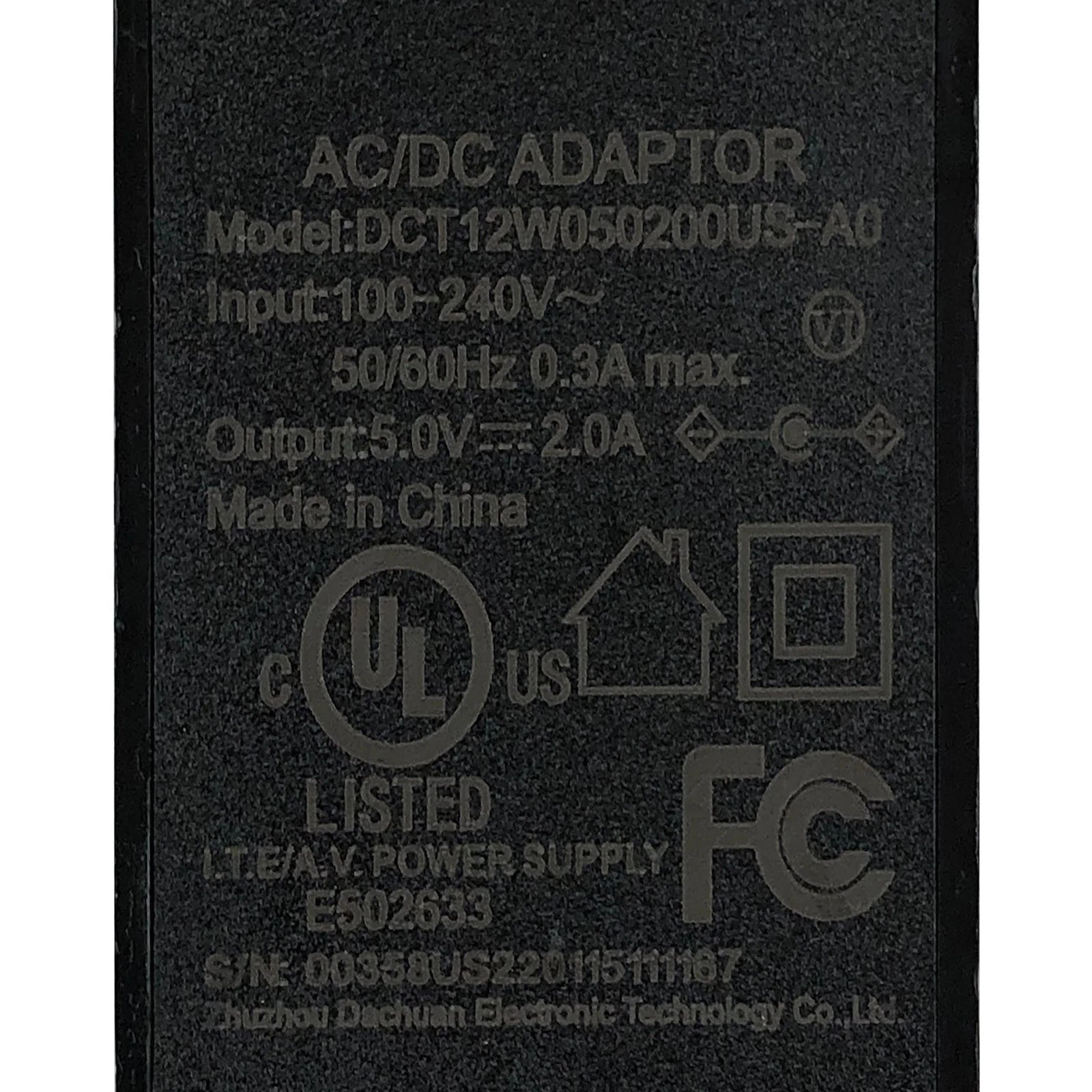 NEW Genuine I.T.E 10W 5V AC Adapter DCT12W050200US-A0 Charger MU12-2050200-A1
