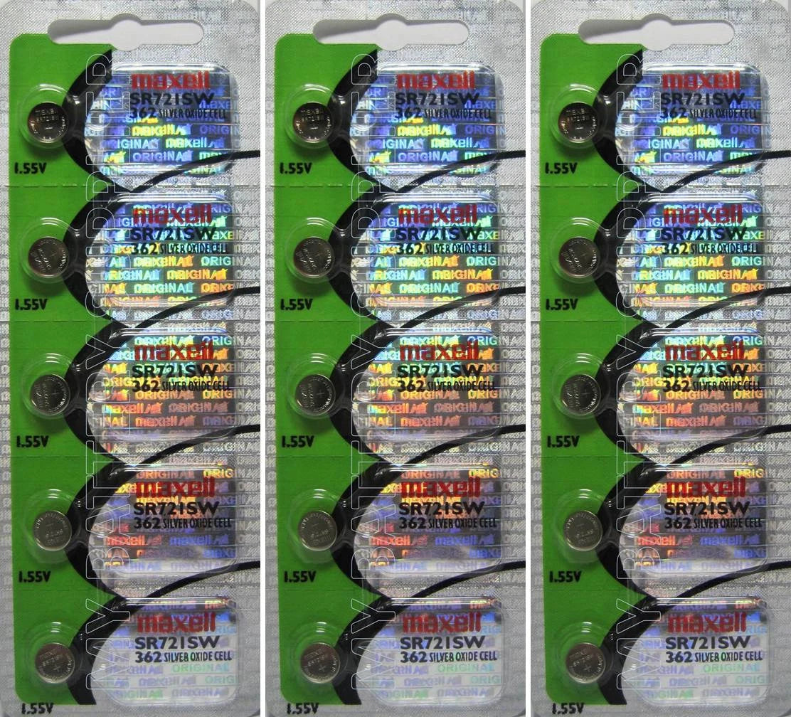 15 x 362 Maxell Silver Oxide Watch / Electronic Batteries