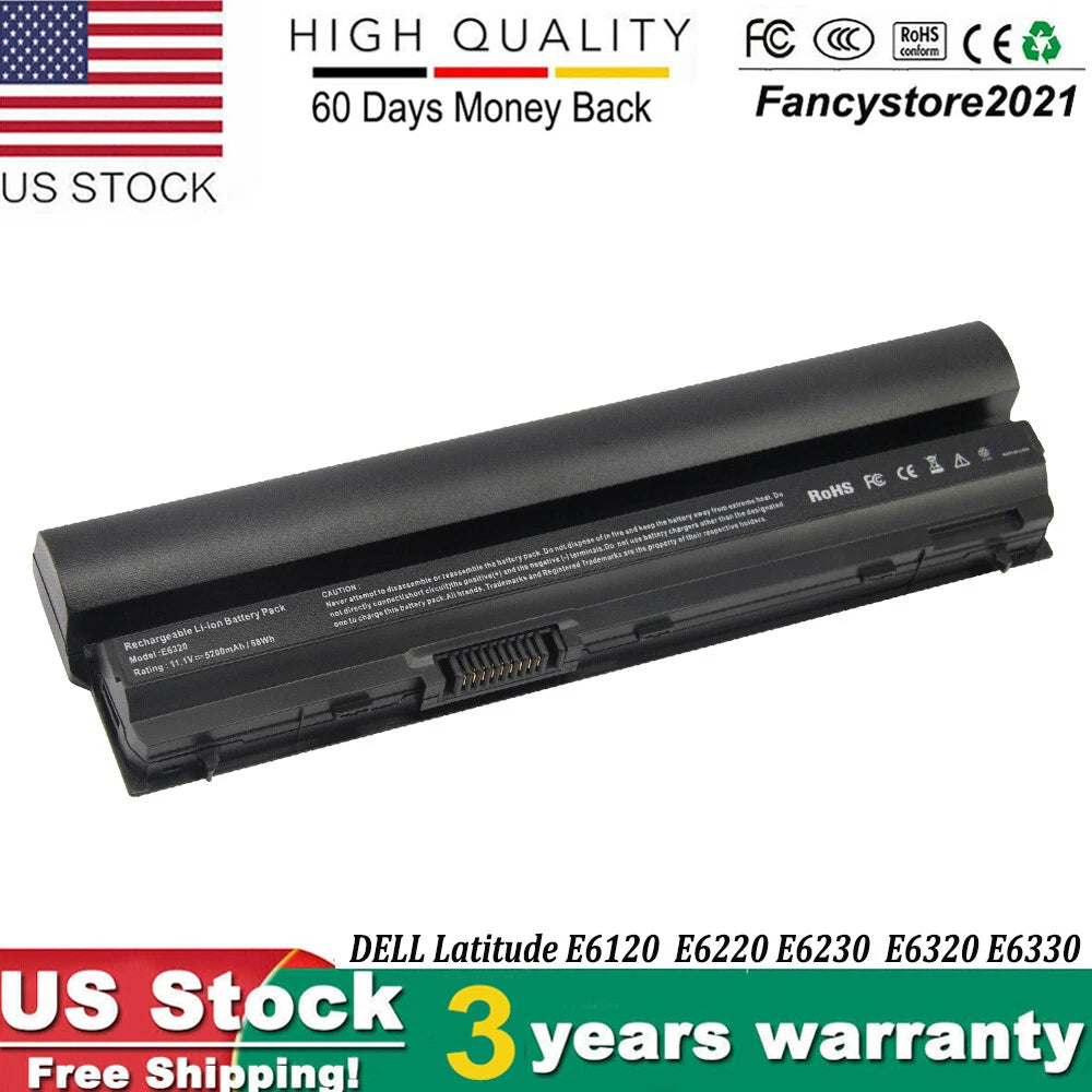 For Dell Latitude E6320 E6330 58Wh 6-Cell Laptop Battery RFJMW Free Post