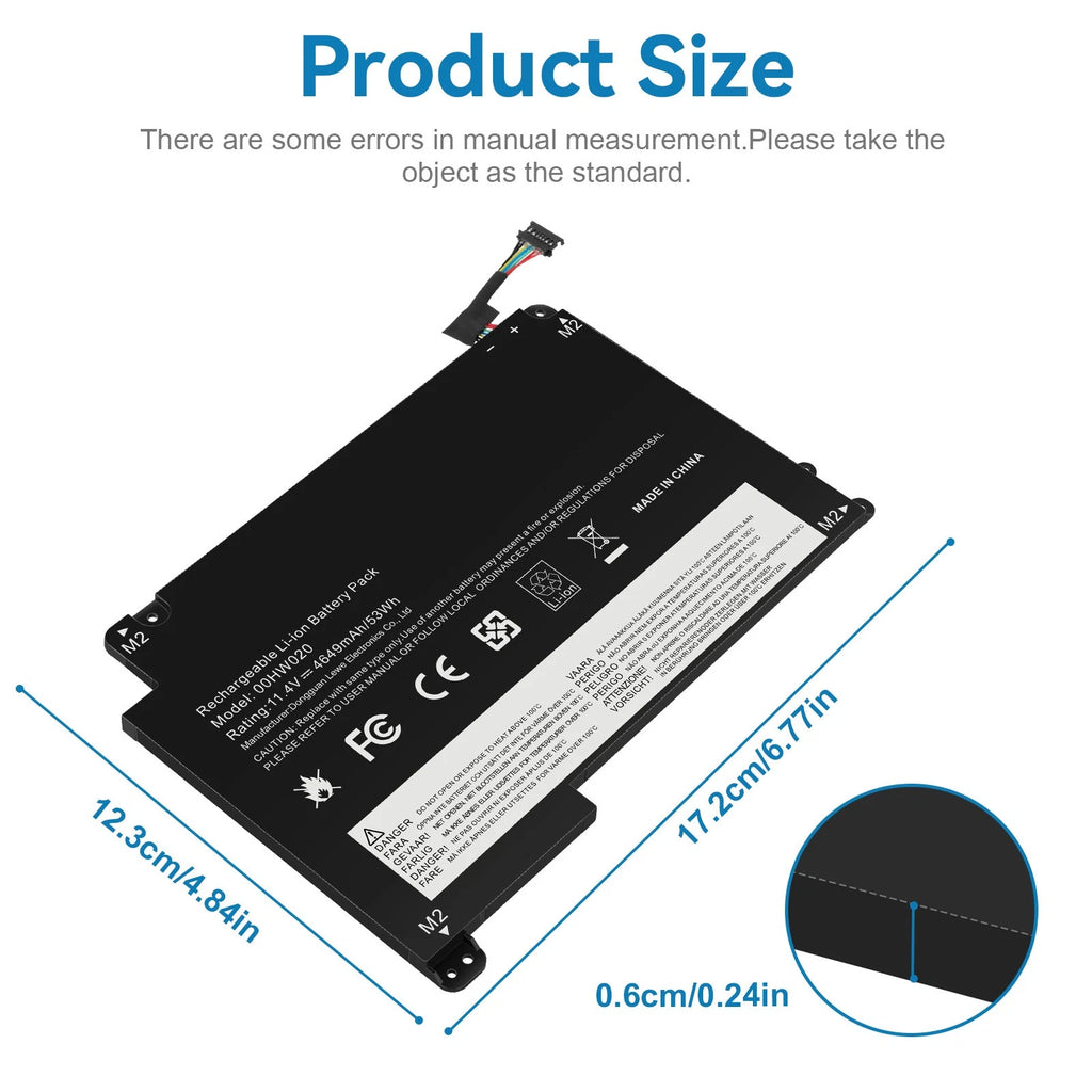 New 00HW020 00HW021 Battery For Lenovo ThinkPad S3 Yoga 14, Yoga 460 Series 53Wh