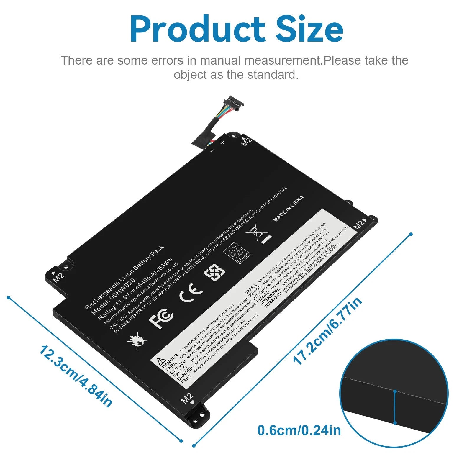 New 00HW020 00HW021 Battery For Lenovo ThinkPad S3 Yoga 14, Yoga 460 Series 53Wh