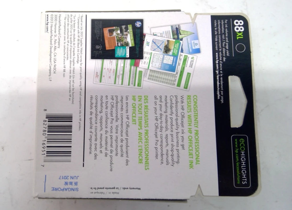 LOT OF 3 Genuine HP 88XL Black HIGH YIELD Ink Cartridge