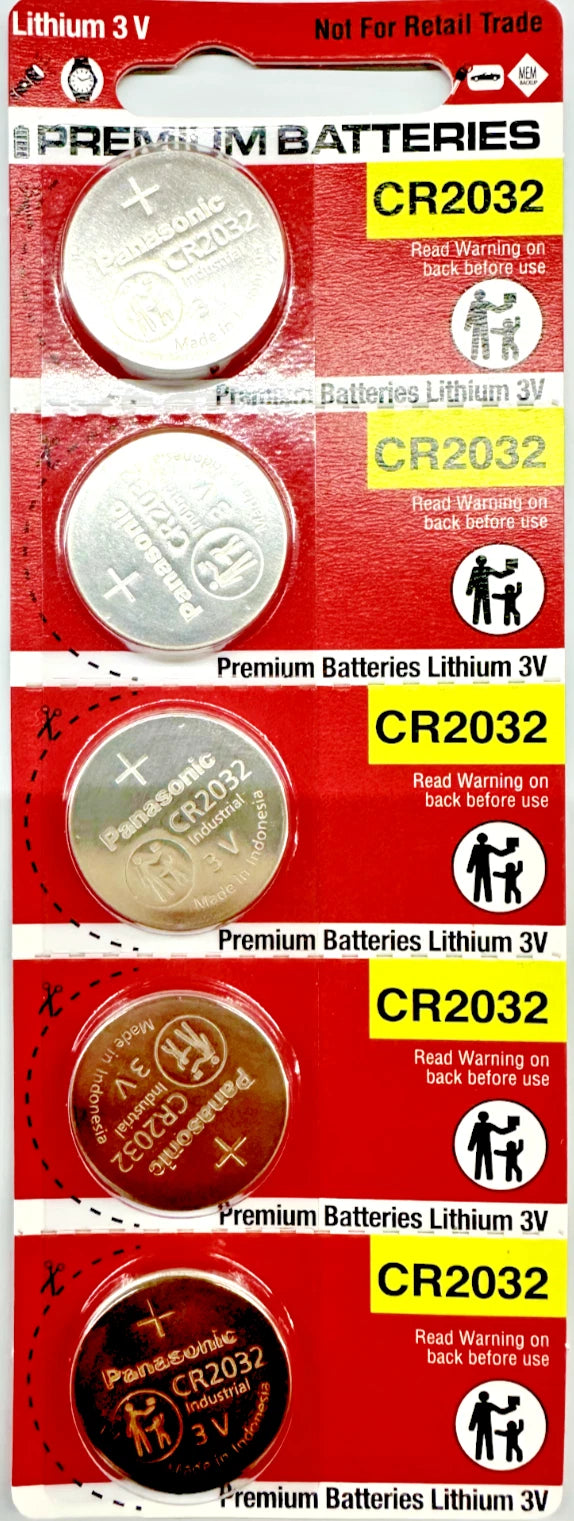 LOT 2-5-10 Panasonic LITHIUM BATTERY 3V CR2032 2032 BR2032 DL2032 Button Cell