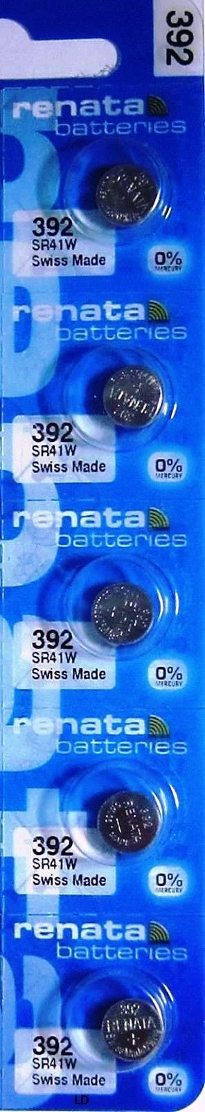 392 RENATA SR41W SR41 (2 piece) Watch Battery Free Shipping Authorized Seller