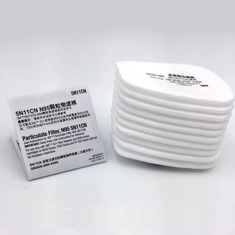 5N11 Cotton Filter /6001CN Filter Cartridge /Cover For 6200 6500 7502 Respirator