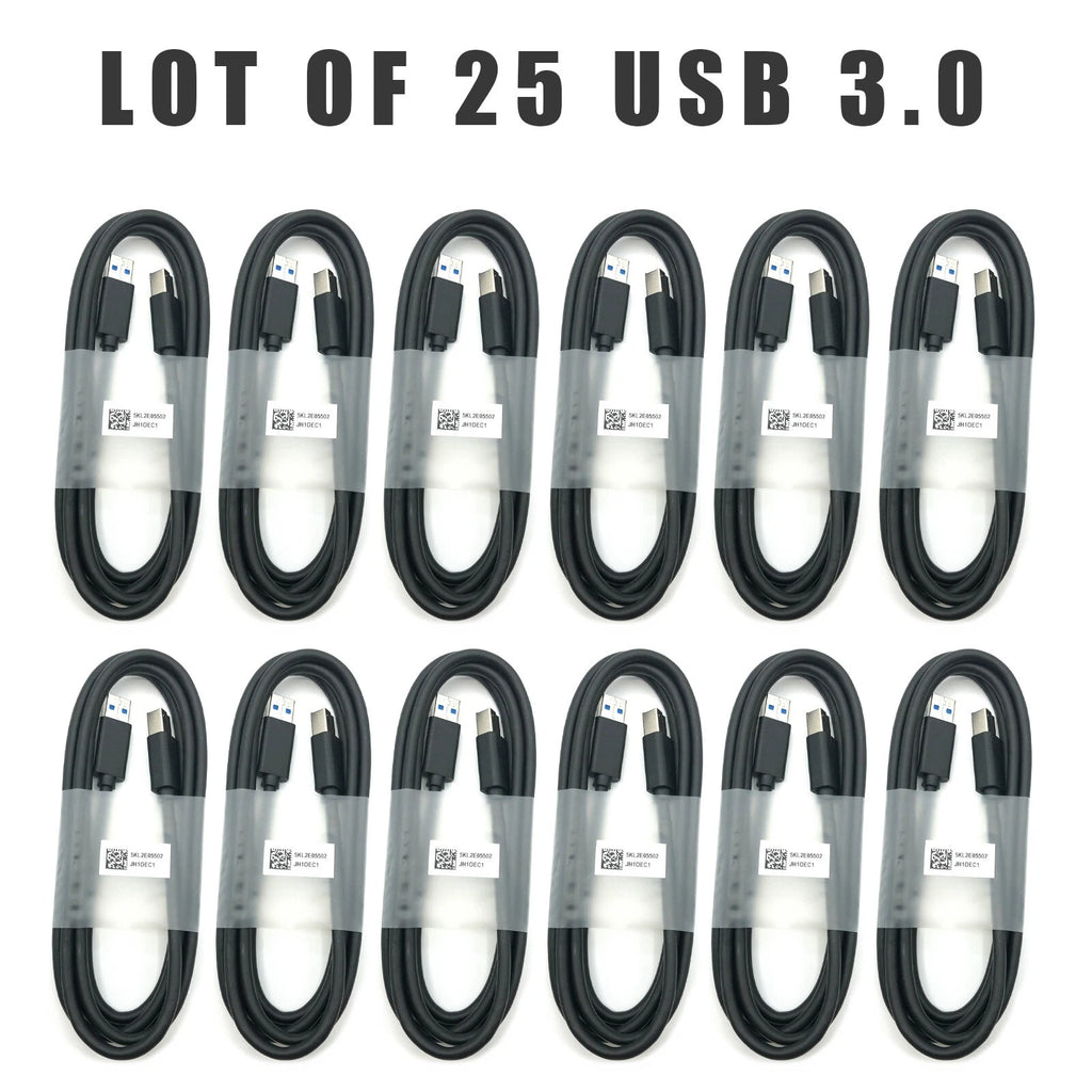 LOT of 25 New 6ft Cable Premium Quality USB 3.0 to USB B High Speed up to 5Gbps