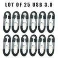 LOT of 25 New 6ft Cable Premium Quality USB 3.0 to USB B High Speed up to 5Gbps