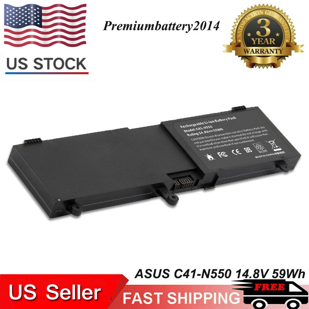 C41-N550 Laptop battery For ASUS N550J N550JV N550JK N550JA N550LF Q550L 59Wh