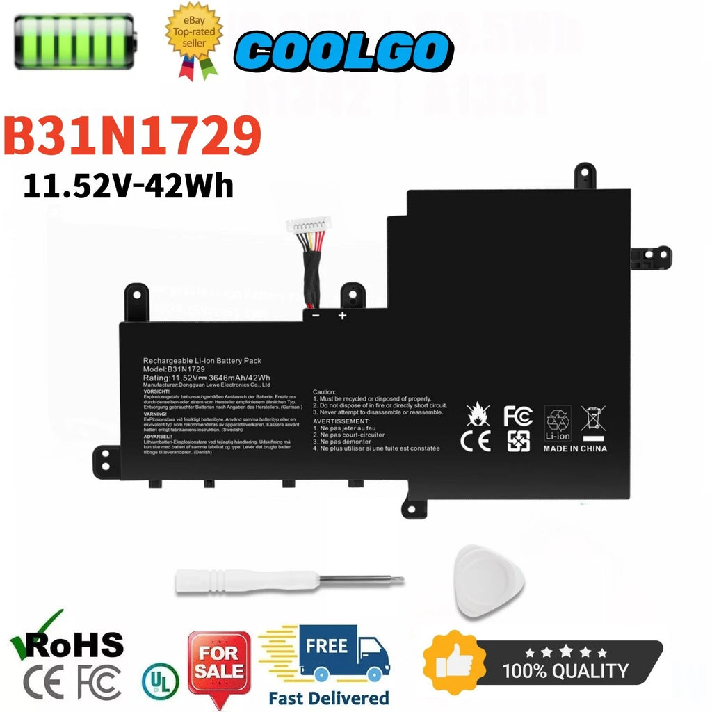 B31N1729 Battery for ASUS VivoBook S15 S530F S530UA S530UN X530FN S530UF 42Wh