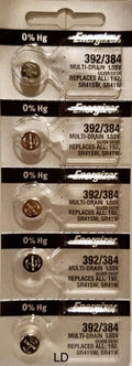 392 ENERGIZER SR41W SR41 V392 D392 (5 piece) Watch Battery Free Shipping