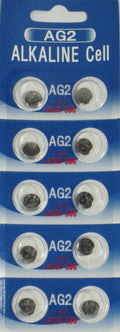 10 Pk AG2 LR726 396 397 ST726 D396 D397 GP397 V396 Alkaline Button Cell Battery