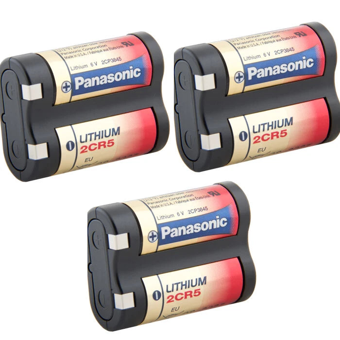 3 x Panasonic 2CR5 6V Lithium Photo Battery