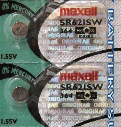 Maxell 364 Watch and Calculator Batteries x 2