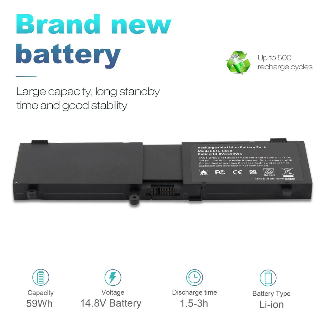 59Wh C41-N550 Battery For ASUS N550 N550JA N550JV N550J N550JK Q550L Q550LF G550