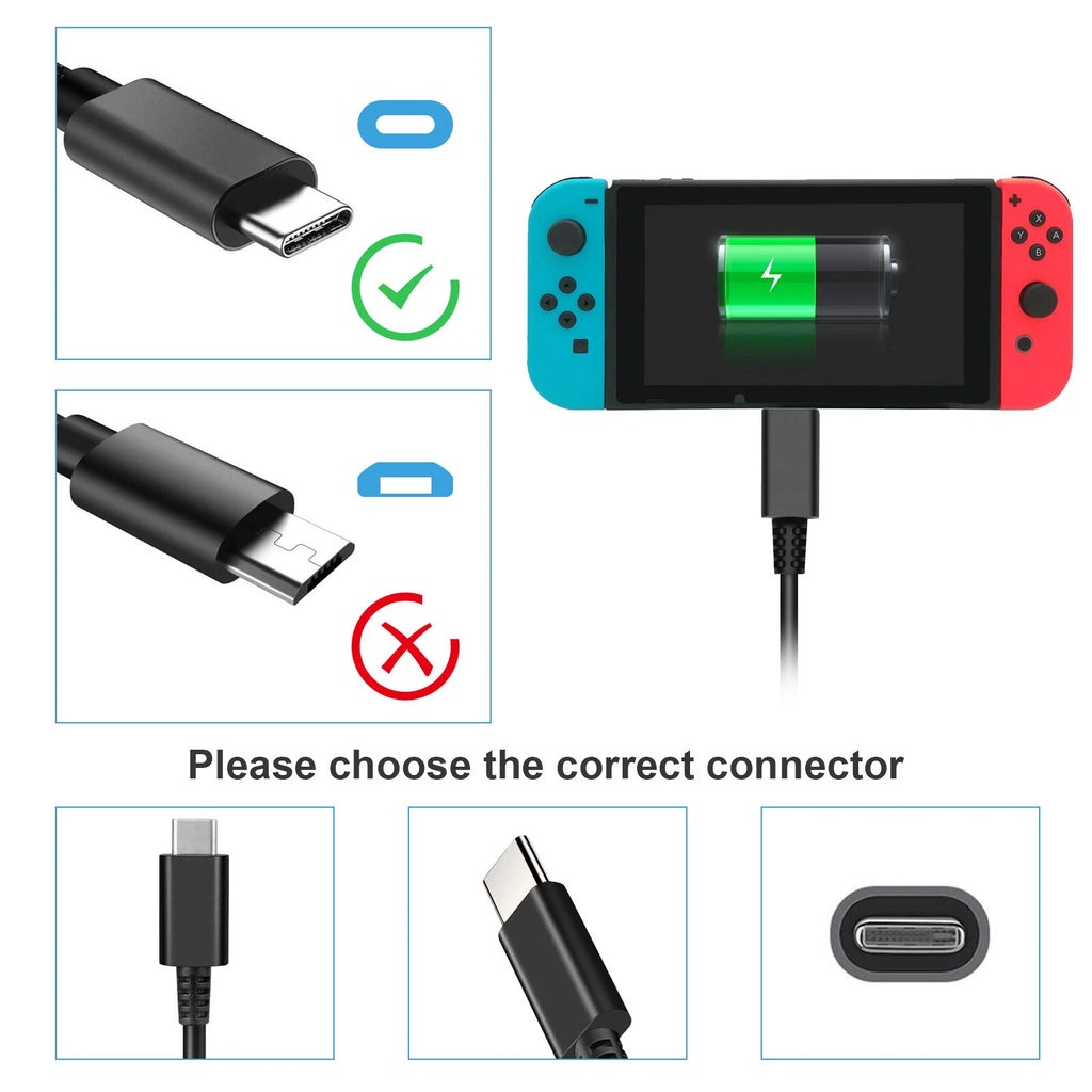 Switch Charger for Nintendo Switch Travel Wall Charger AC Adapter Power Supply