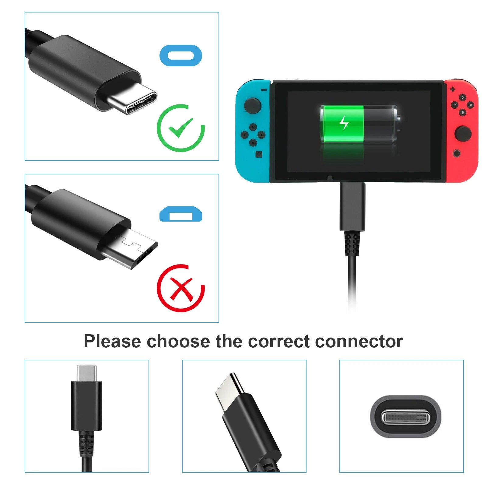 Switch Charger for Nintendo Switch Travel Wall Charger AC Adapter Power Supply
