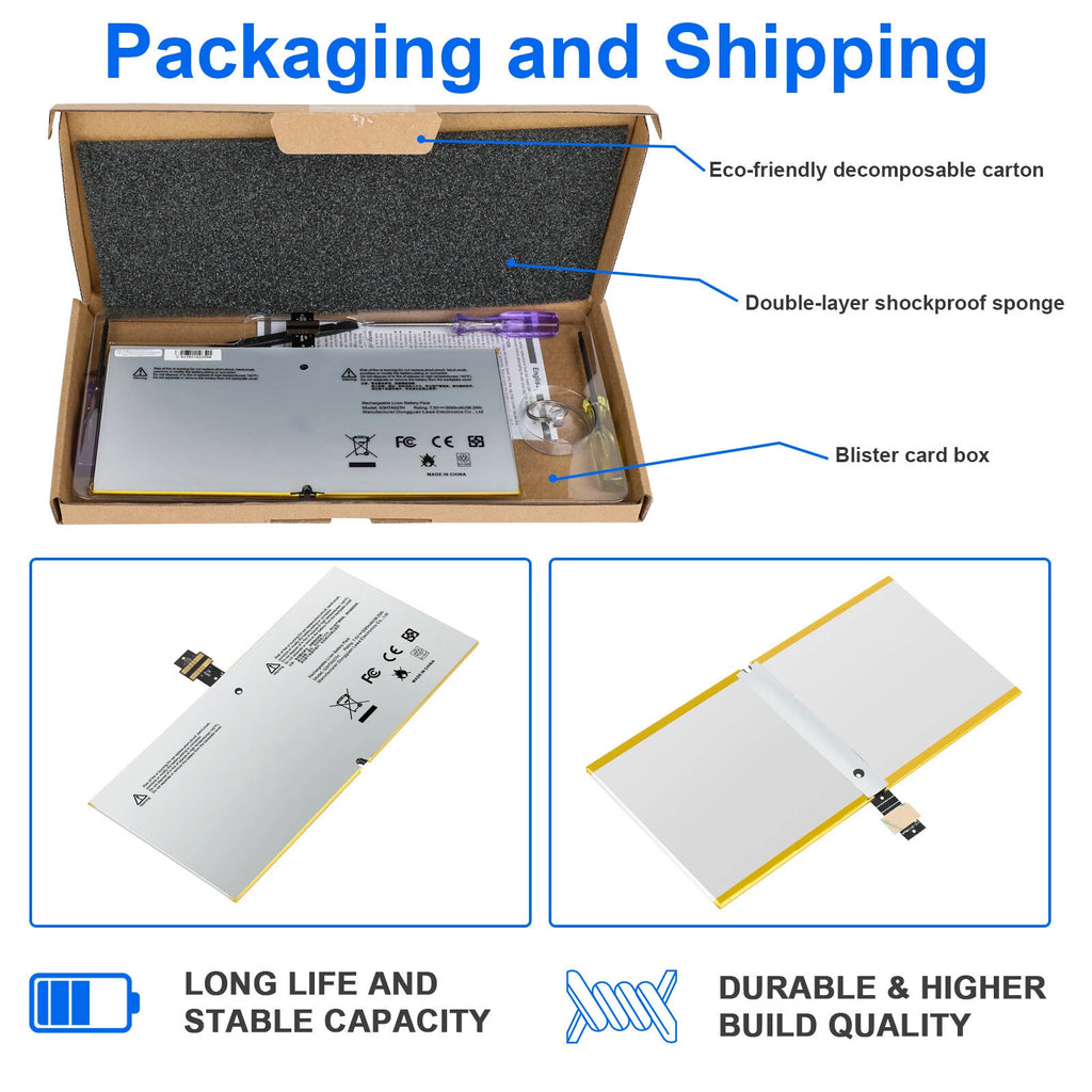 DYNR01 G3HTA027H Battery for Microsoft Surface Pro4 1724 12.3inch Tablet DYNRO1