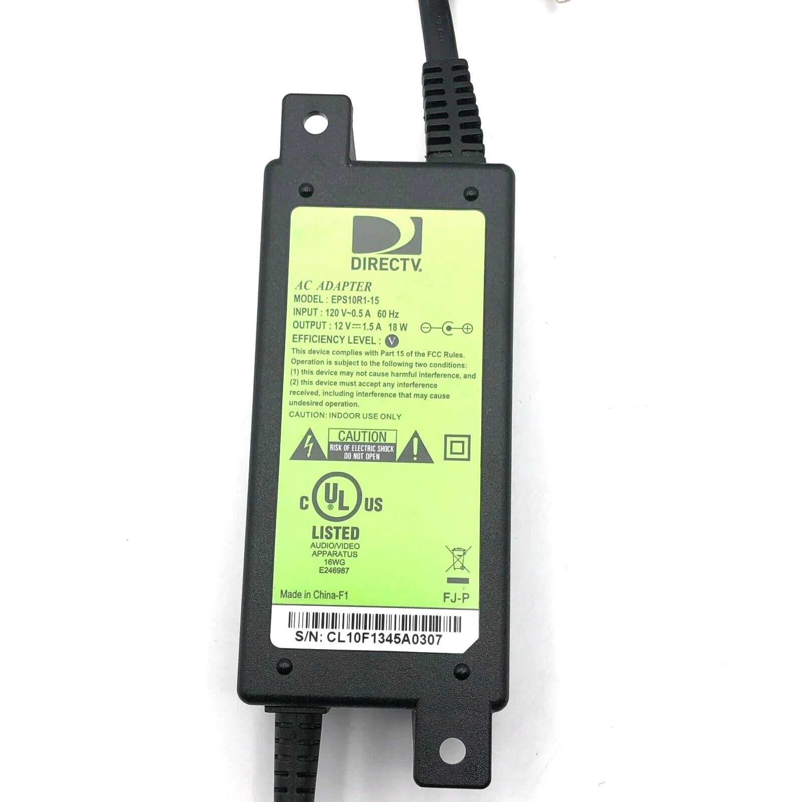 NEW Genuine DirecTV AC/DC Adapter 12V 1.5A 18W EPS10R4-15 EPS10R4-16 OEM