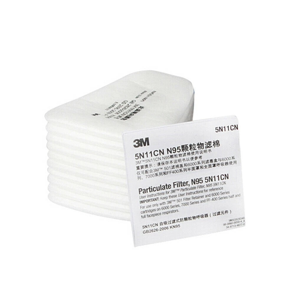 5N11 Cotton Filter /Cover Replacement For 6100 6200 6001 7502 Respirator Filters
