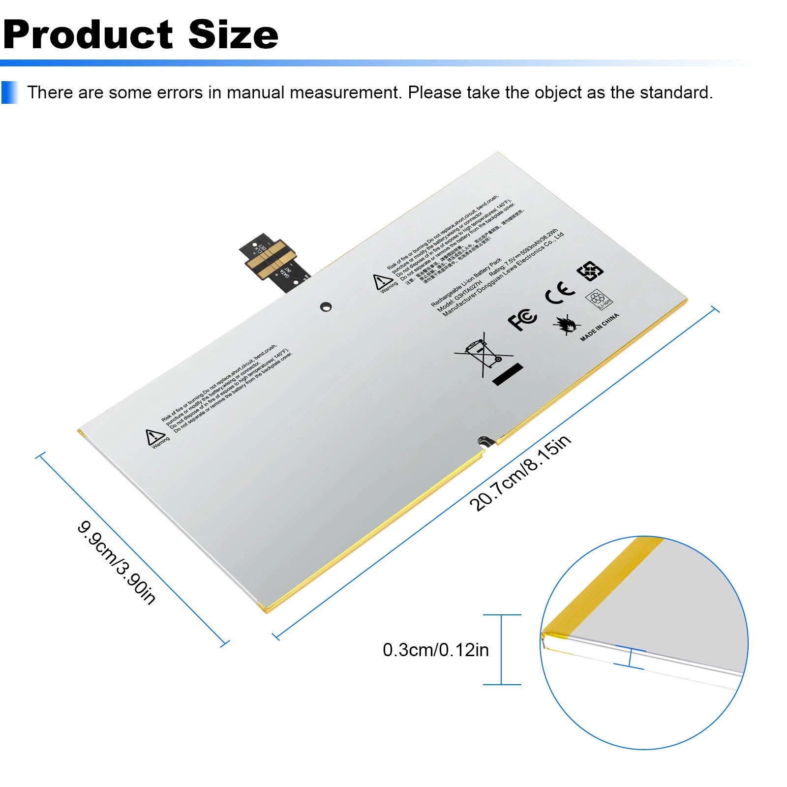 G3HTA027H G3HTAO27H Battery for Microsoft Surface Pro 4 1724 12.3 inch Series