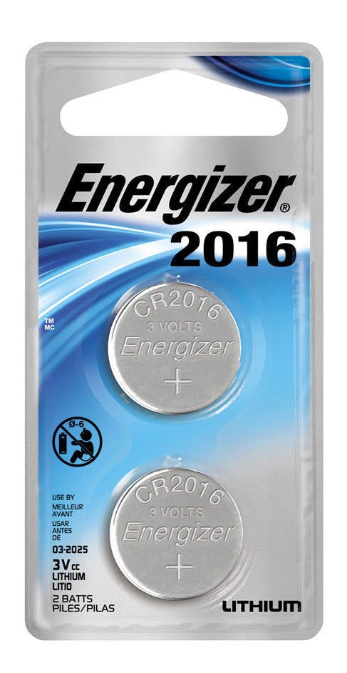 Energizer CR2016 CR ECR 2016 3v LITHIUM Batteries 2 Pack