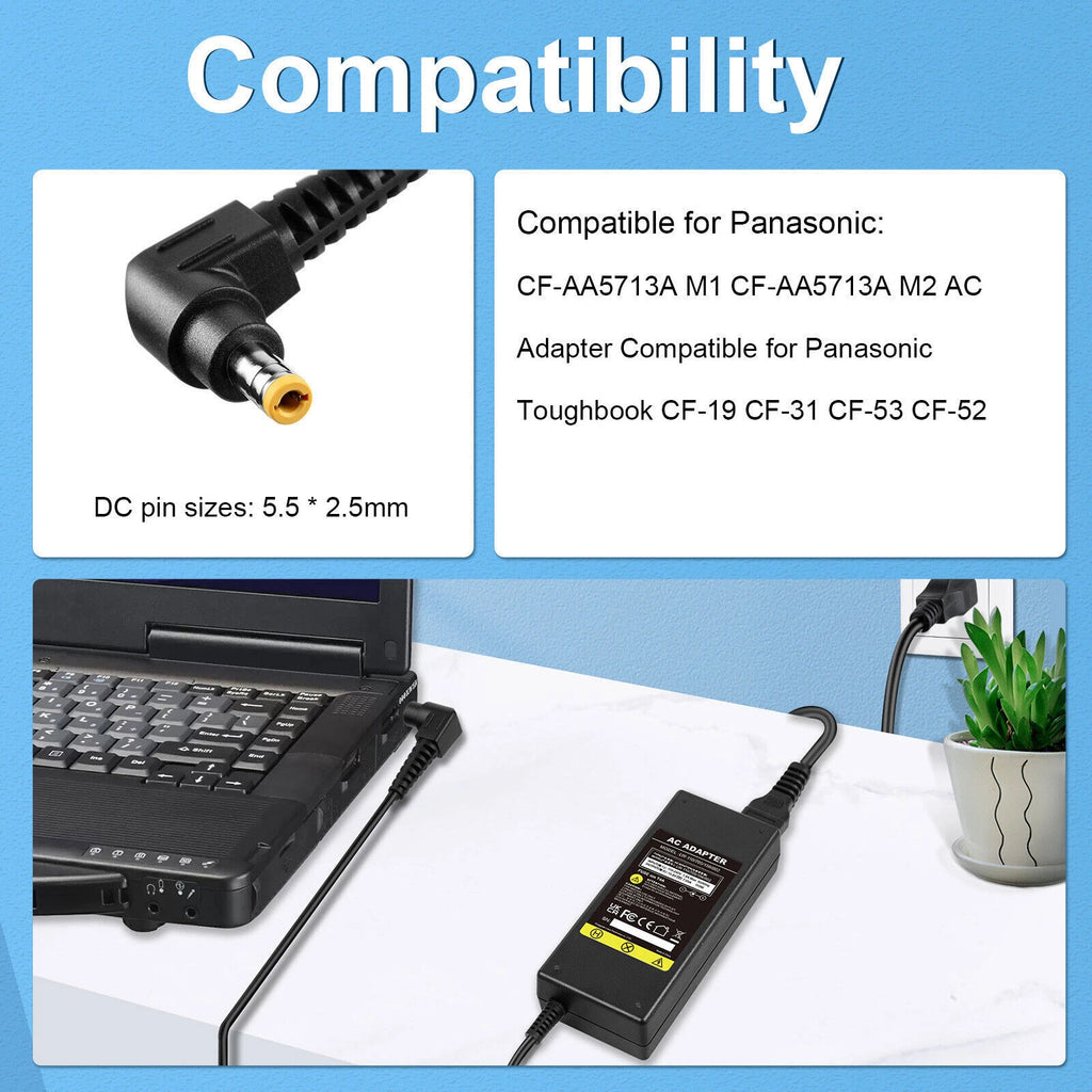 110W Laptop Charger for Panasonic Toughbook FZ-55 CF-18 CF-19 CF-20 CF-29 CF-30