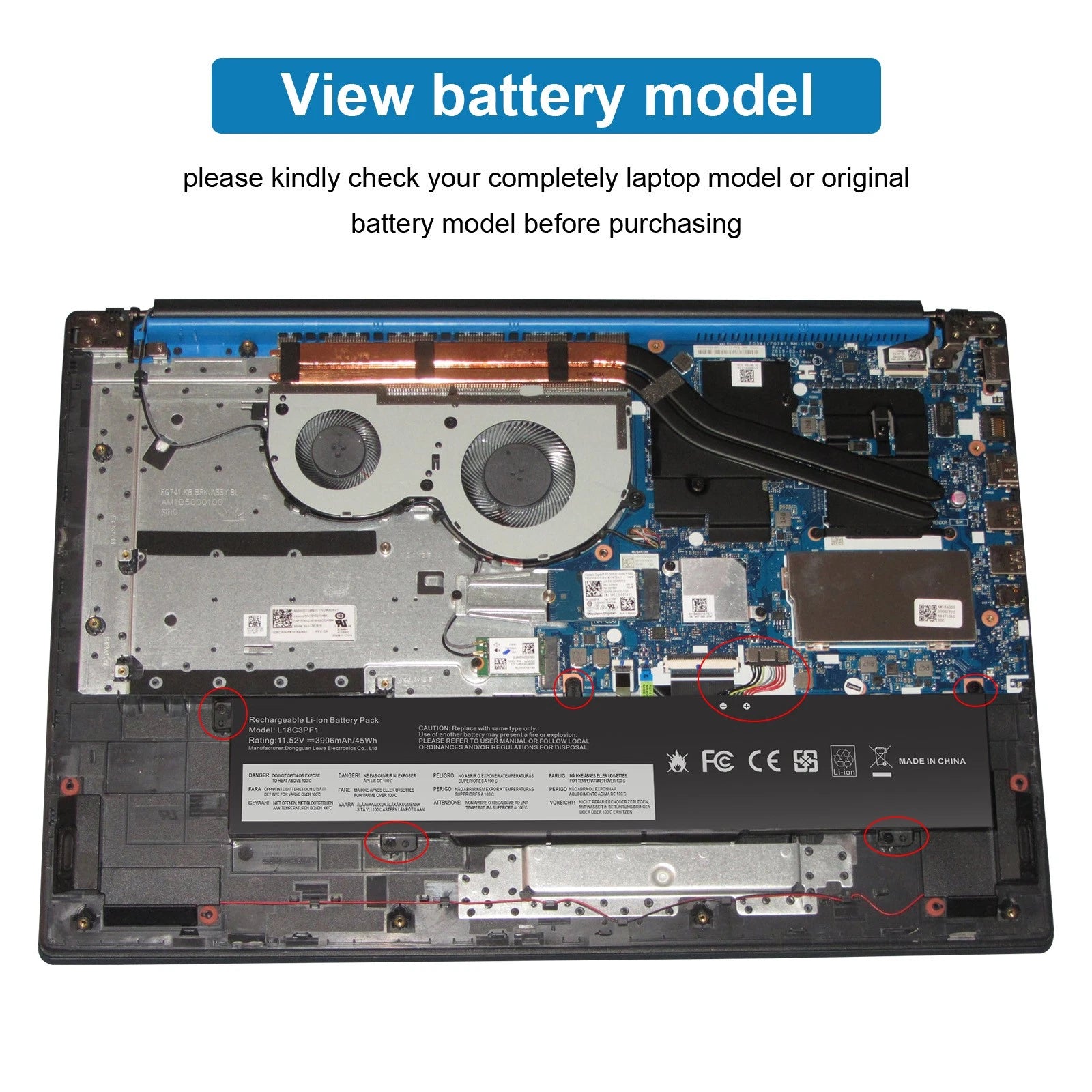 ?L18C3PF1 L18M3PF1 Battery For Lenovo IdeaPad L340-15IRH L340-17IRH Series 45Wh