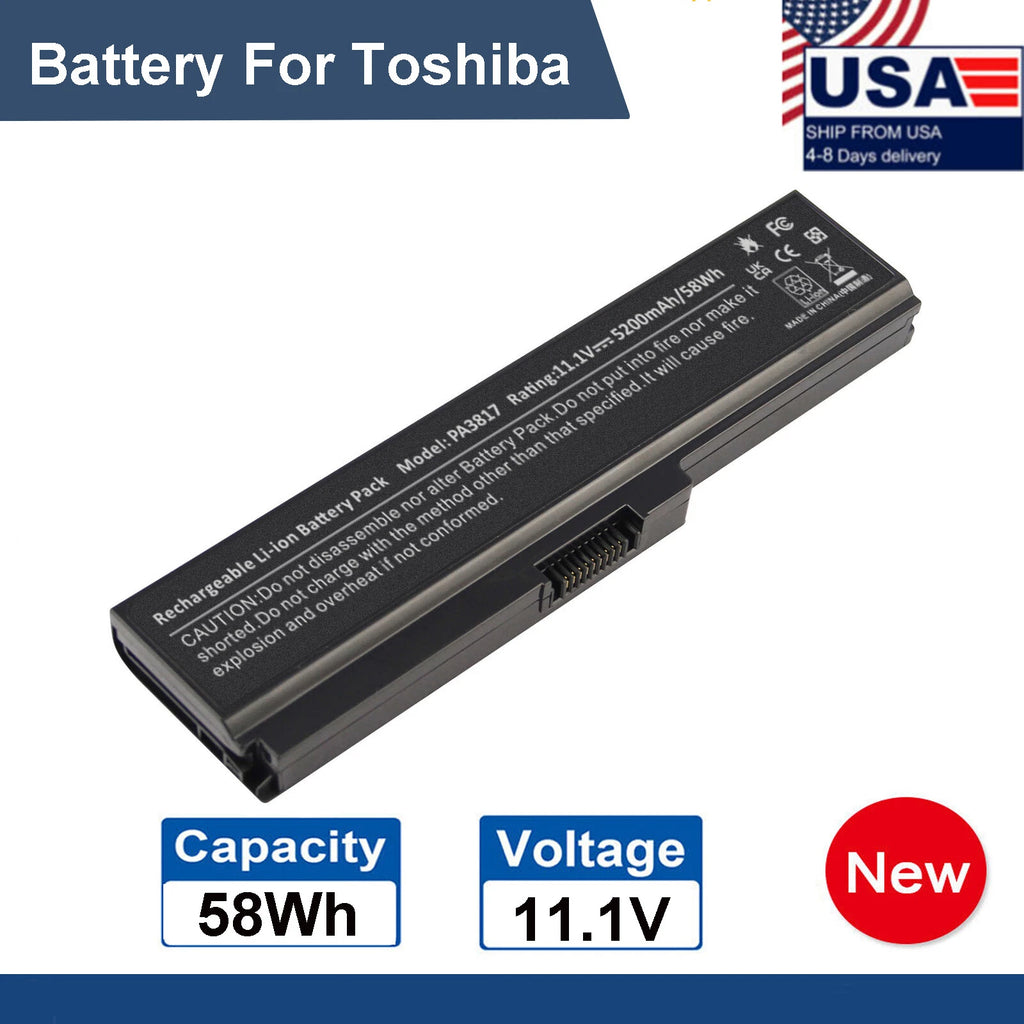 PA3819U-1BRS Battery For Toshiba Satellite L645 L745 L750 PA3817U-1BRS 5200mAh E