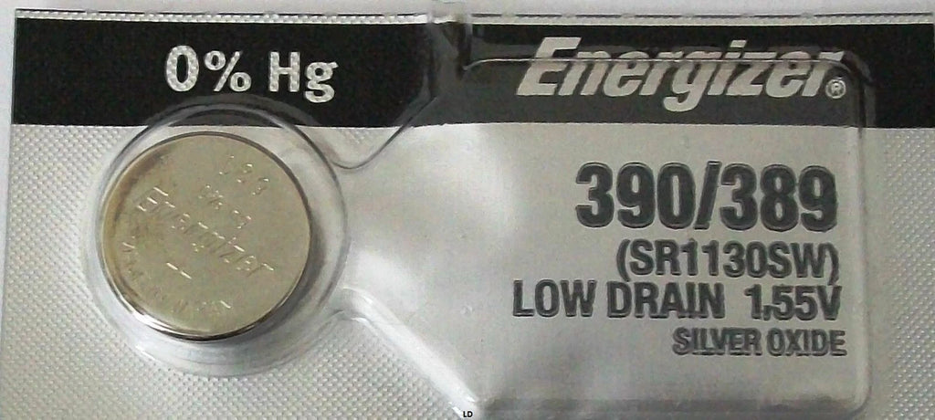 ENERGIZER 390/389 SR1130SW WATCH BATTERIES E390 389 (2piece) NEW AuthorizeSeller