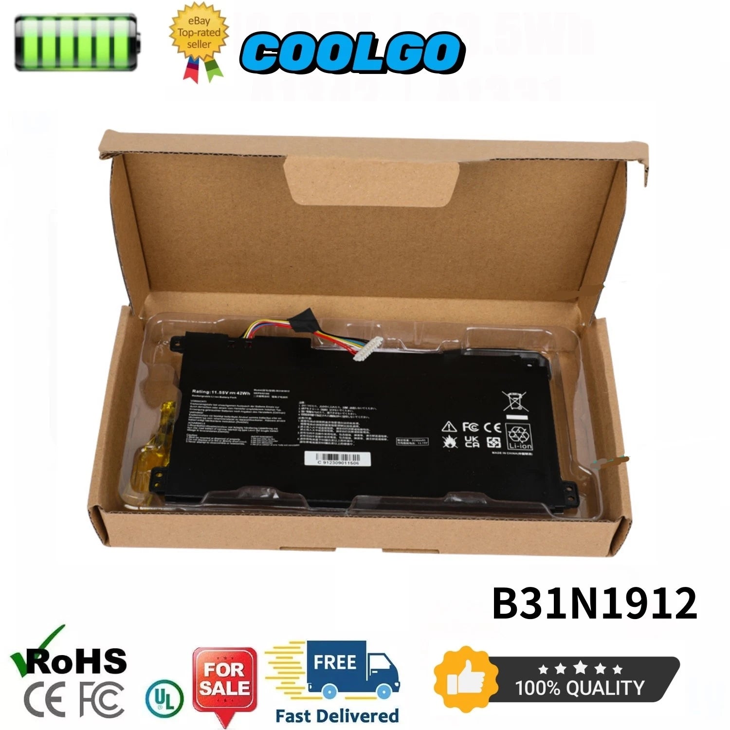 B31N1912 Battery For ASUS VivoBook 14 E410MA L410MA E410KA E510MA E510KA