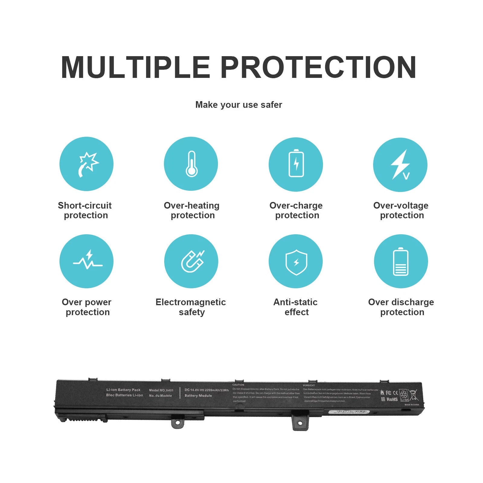 Battery For ASUS X551M Series A31N1319 A41N1308 X45LI9C YU12008-13007D Notebook