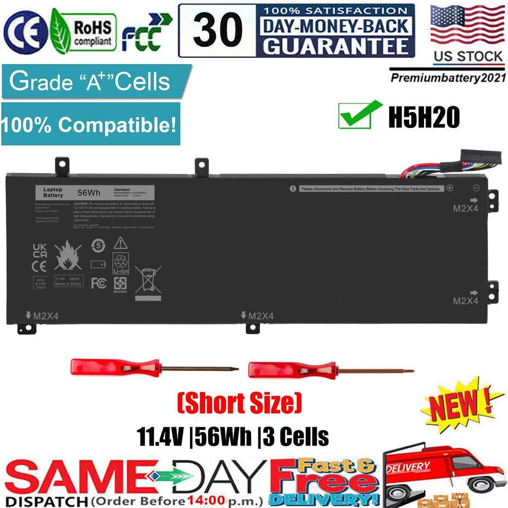 ?H5H20 Battery For Dell Precision 5510 5520 5530 5540 XPS 15 9560 9550 9570 56Wh