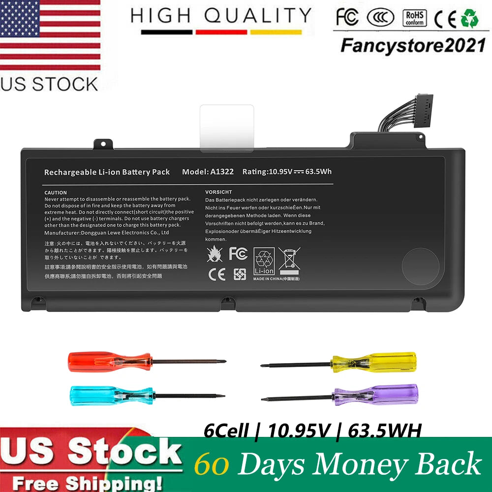 A1322 Battery For Apple MacBook Pro 13" A1278 Mid 2009 2010 2011 2012 Notebook