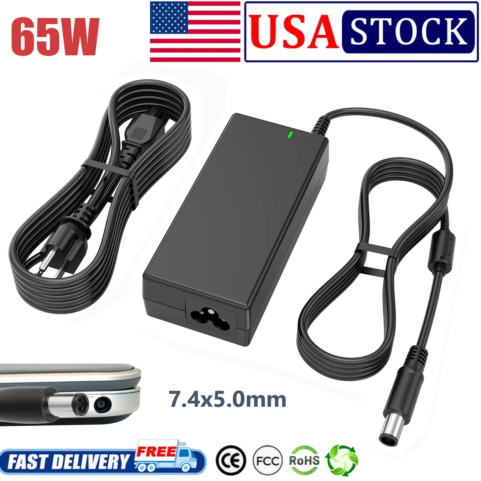 Adapter Charger for Dell Latitude 2120 E4200 E4310 E5430 E6250 E6430 E6530 XT3