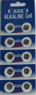 10 Pk AG6 LR920 371 370 D371 D370 LR920 LR921 LR69 Alkaline Button Cell Battery