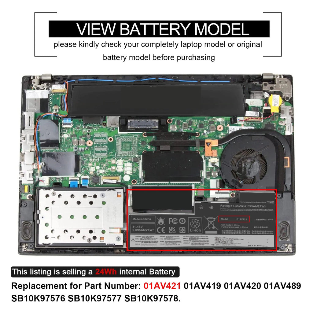 01AV419 01AV420 01AV489 Battery For Lenovo ThinkPad T470 T480 A475 A485 Series