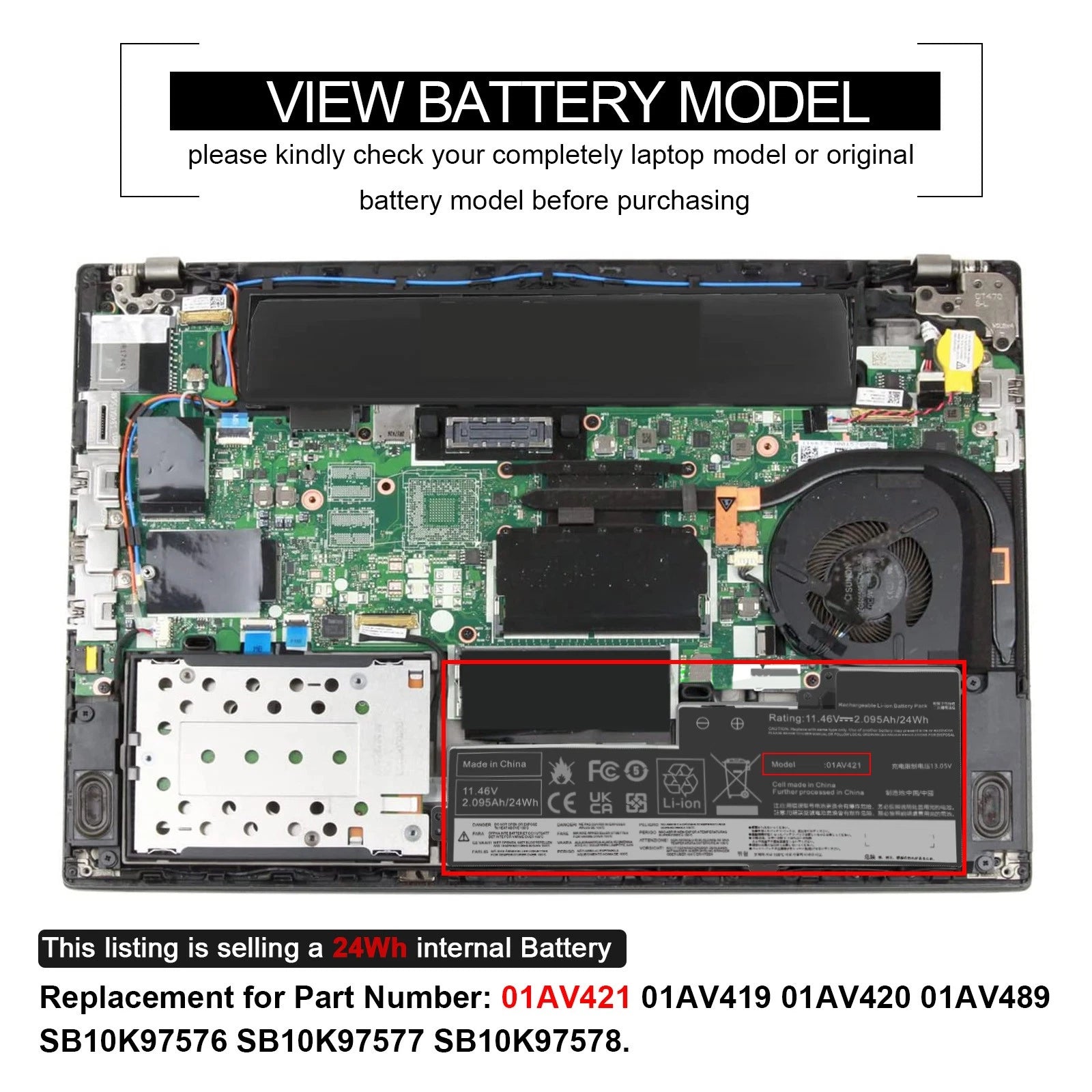 01AV419 01AV420 01AV489 Battery For Lenovo ThinkPad T470 T480 A475 A485 Series