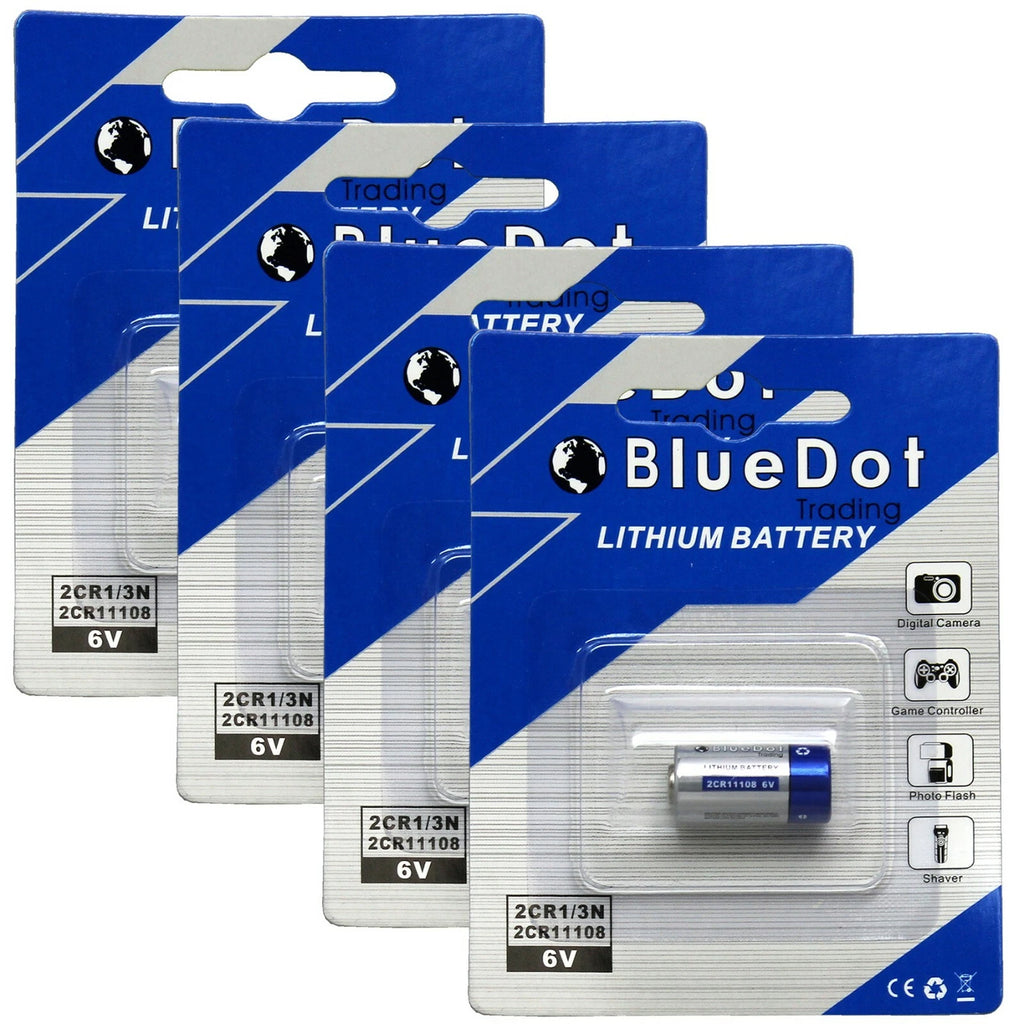 FREE SHIP 4 Qty 2CR1/3N 2L76 5008LC BlueDot Trading® Lithium Batteries US SELLER