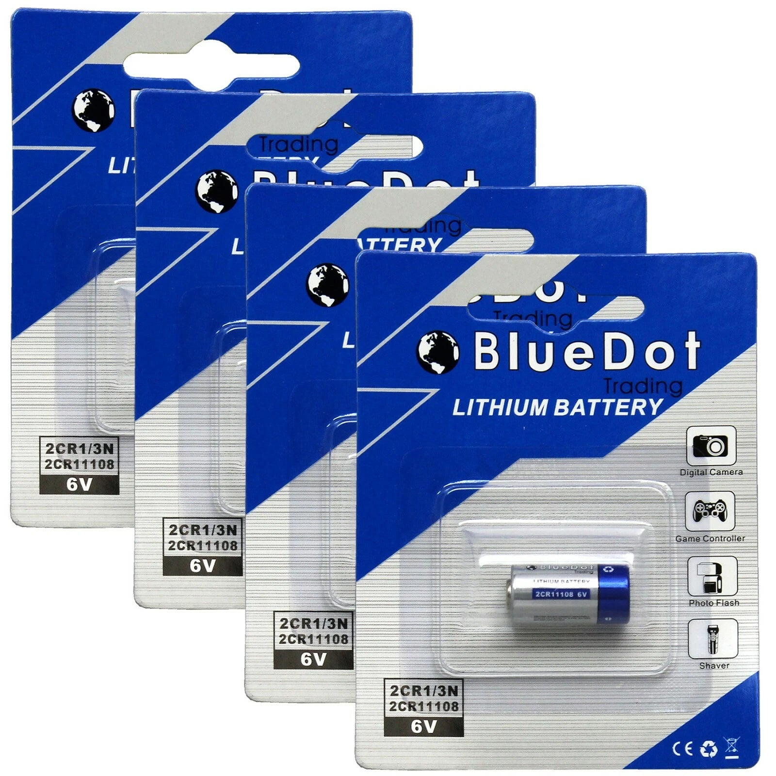 FREE SHIP 4 Qty 2CR1/3N 2L76 5008LC BlueDot Trading® Lithium Batteries US SELLER