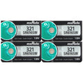 4 x Genuine Murata 321 SR616SW SR65 Watch Battery Silver Oxide 0% Mercury