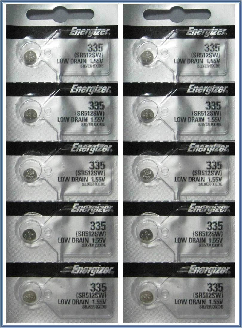 10 NEW Energizer 335 SR512SW SR512SW Silver Oxide Watch Battery USA SELLER